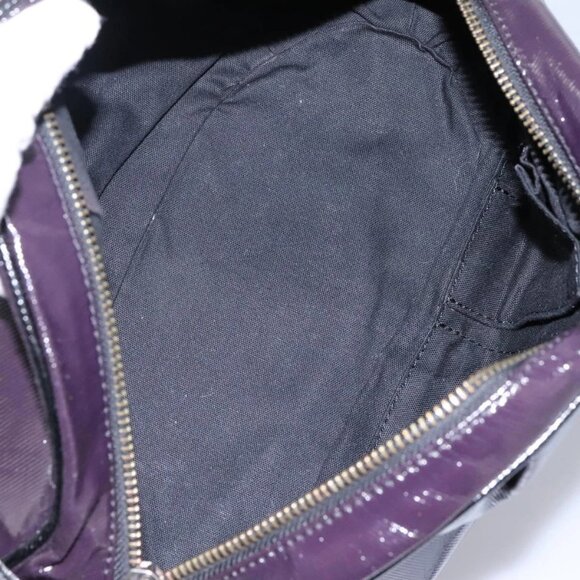 BURBERRY Blue Label Shoulder Bag Enamel Purple Auth ti2877 - Picture 11 of 16